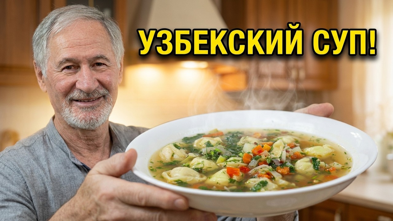 Суп с пельменями по-узбекски.(Чучвара-шурпа).