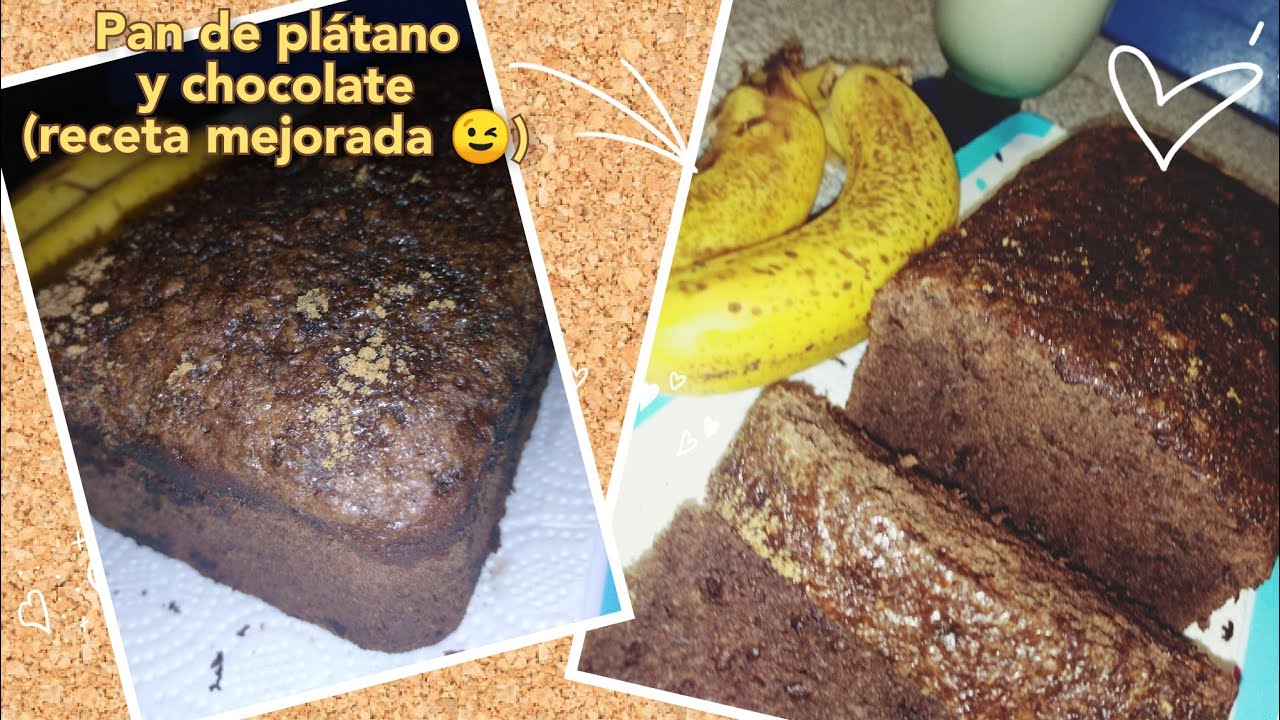 Rica y mejorada receta de Pan de Plátano y Chocolate ❤️