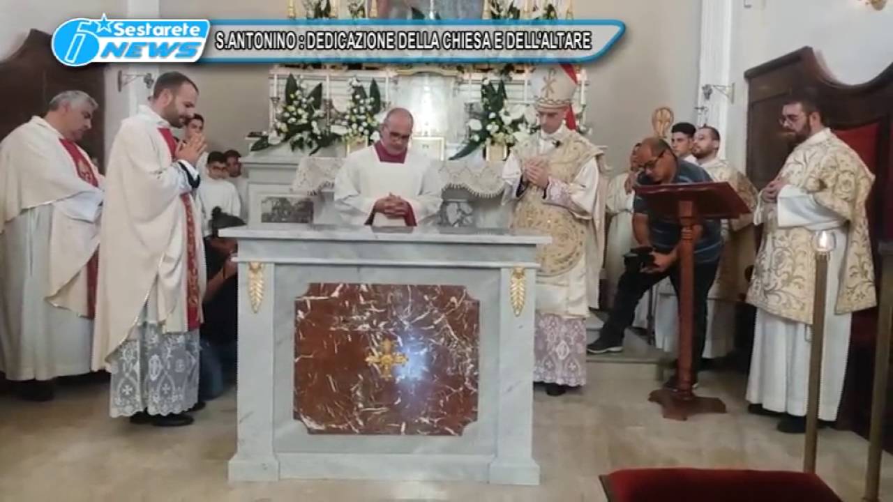 S ANTONINO DI MASCALI DEDICAZIONE DELLA CHIESA E DELL'ALTARE TG DELLO JONIO 08 06 2016