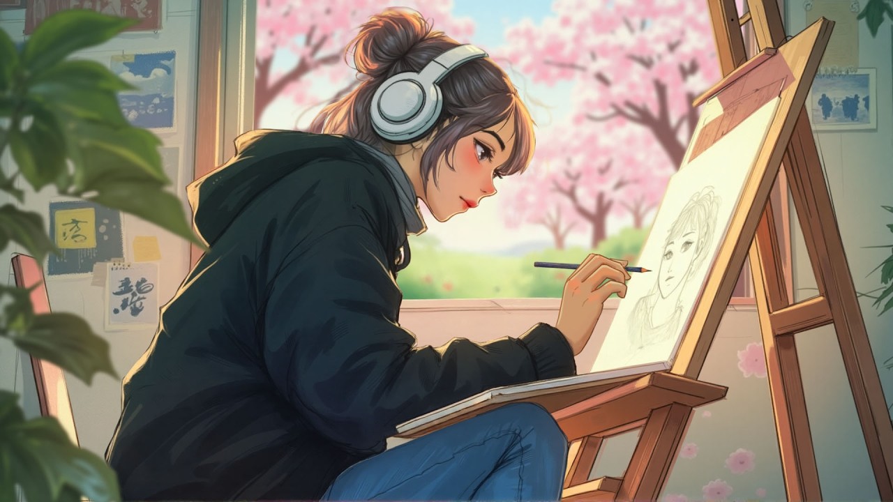 Spring Lofi Inspiration 🌸 Calm Beats for Art & Deep Work ~ Lofi Hip Hop