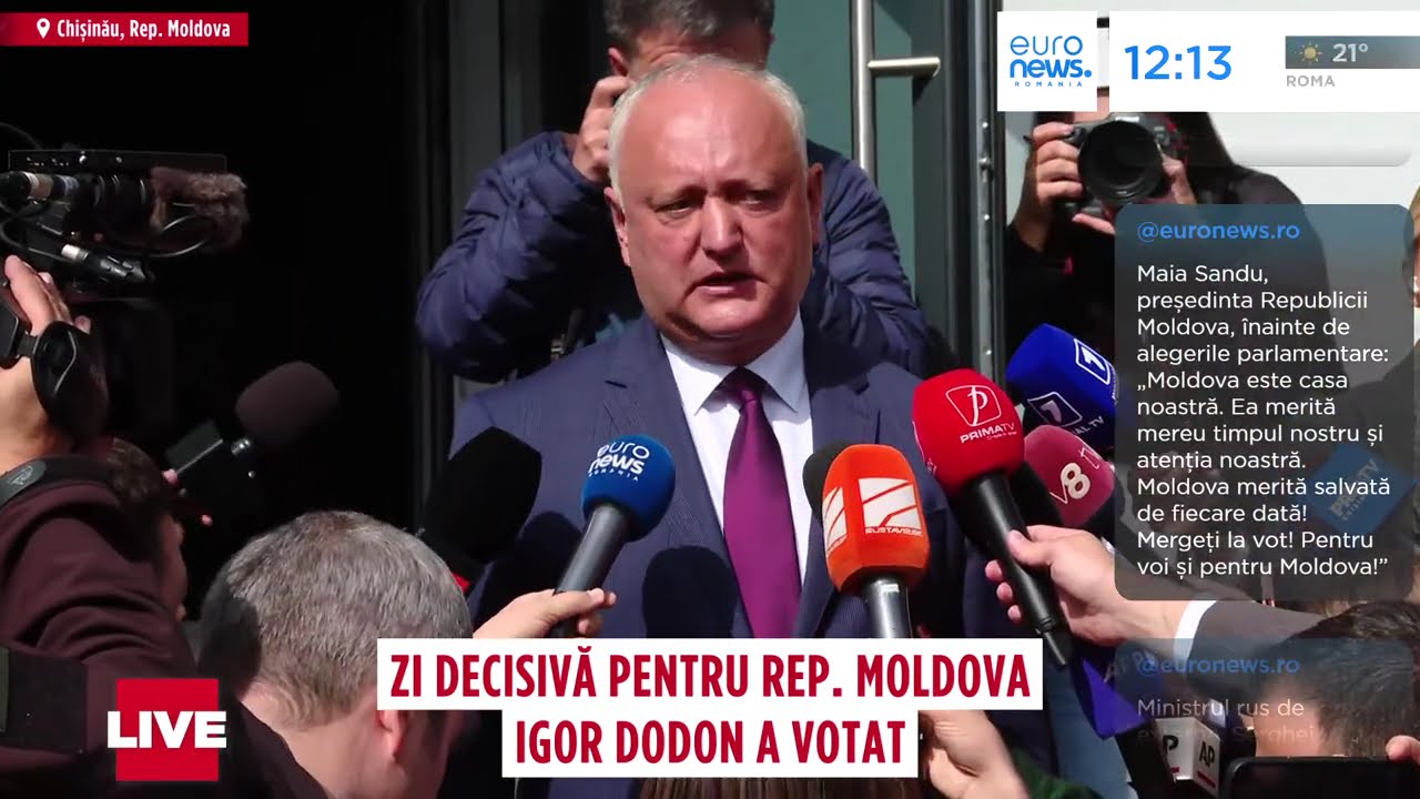Igor Dodon spune că Maia Sandu ar putea anula alegerile parlamentare „pe modelul României”