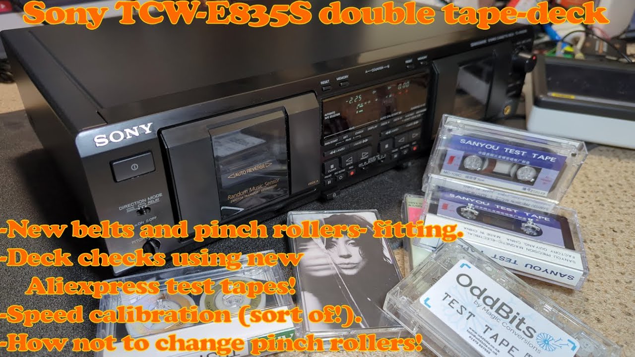 Sony TCW-E835S double tape-deck - Overhaul and new test tapes!