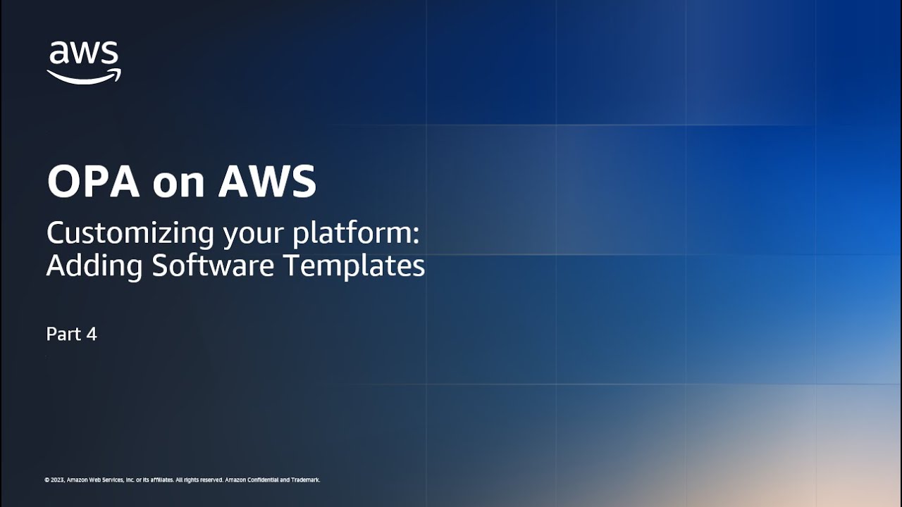 OPA on AWS. Part 4 - Deploy an Application to other Environments | Amazon Web Services