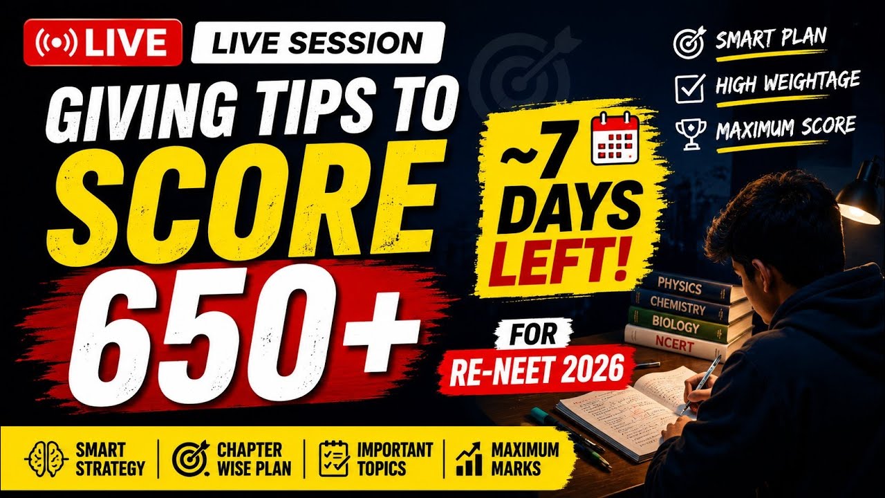 Live Discussion | ReNEET 2026 | Tips To Score 650+ | Ask Your Doubts | Caring Doctor