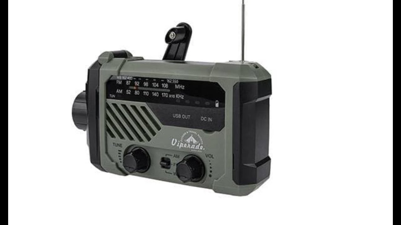 NOAA-Notfallradio, Akku, Batterie, Solar und Handkurbel betriebenes AM/FM Radio
