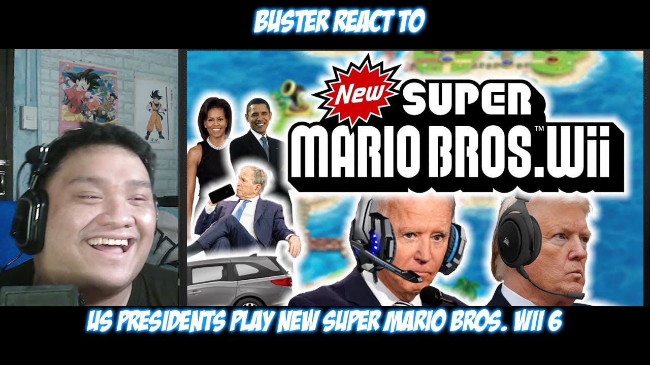 Buster Reaction to | US Presidents Play New Super Mario Bros. Wii 6