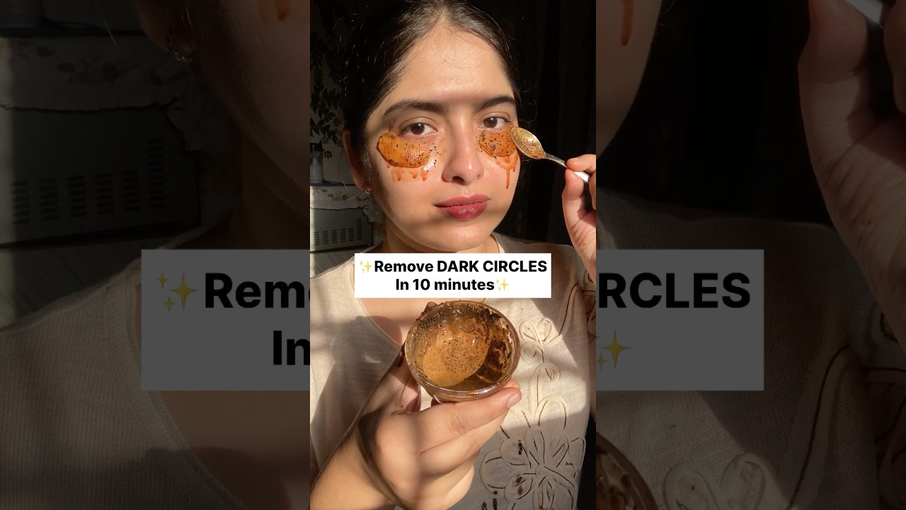 Get Rid of DARK CIRCLES in 10 minutes🐼✨ #darkcircles #skincare #beauty #shorts