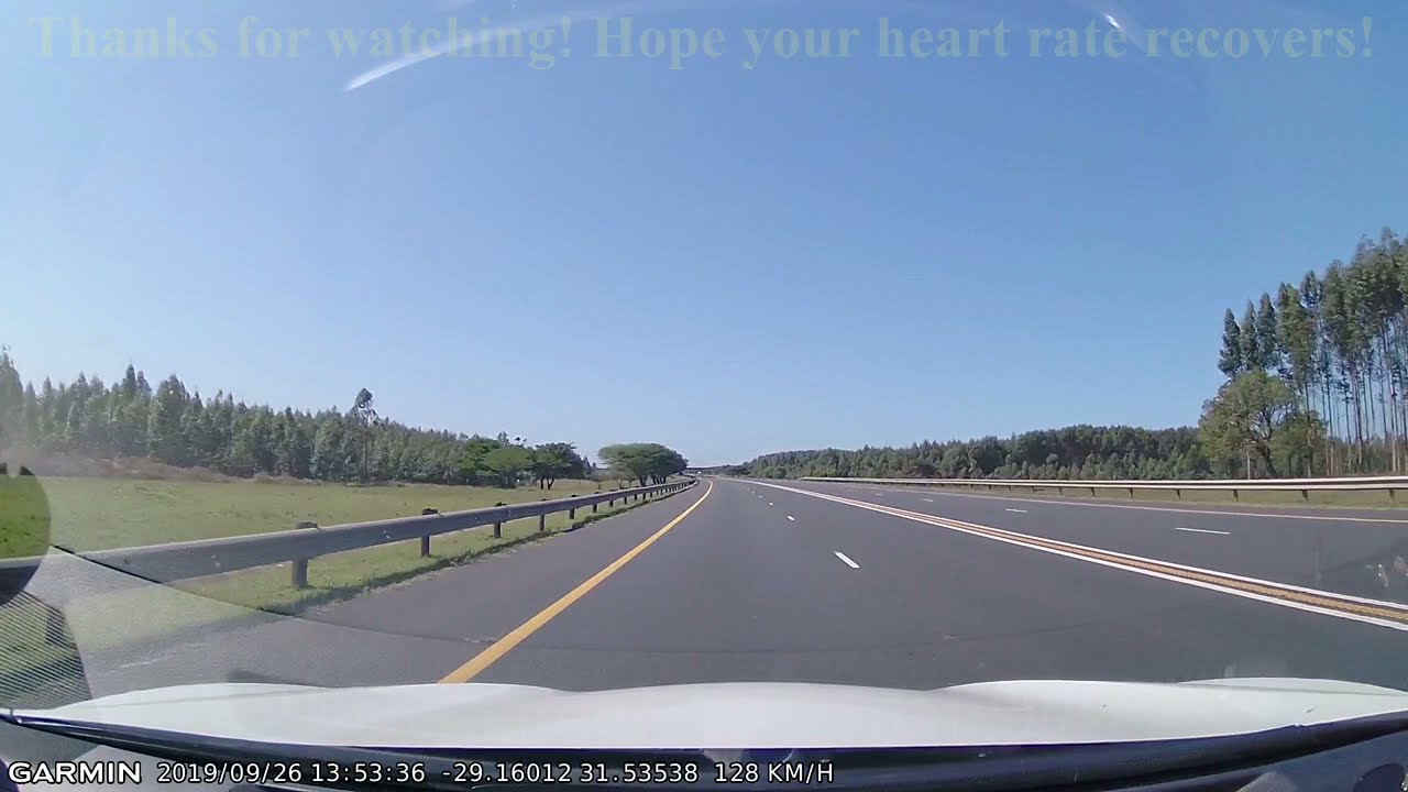 Going up the KZN north coast N2 at 500km/hr :-)