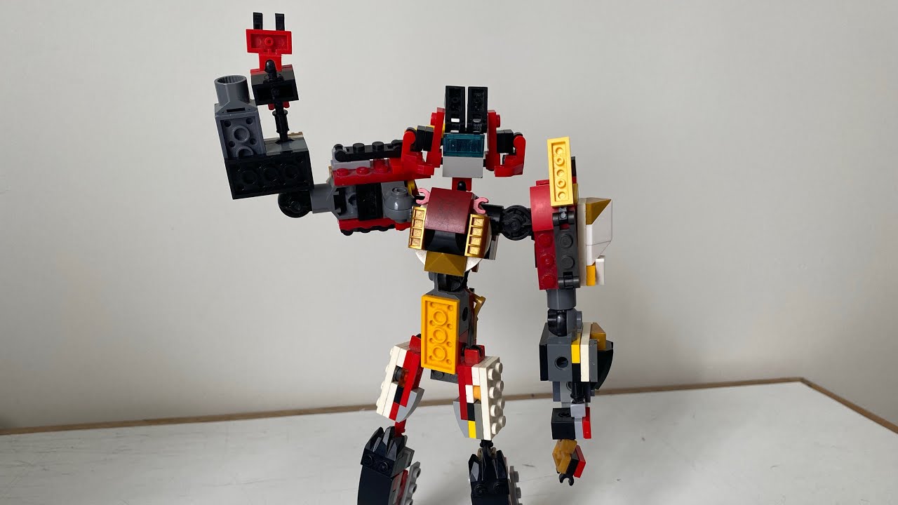 My brother’s LEGO Transformers OC Blazeknight