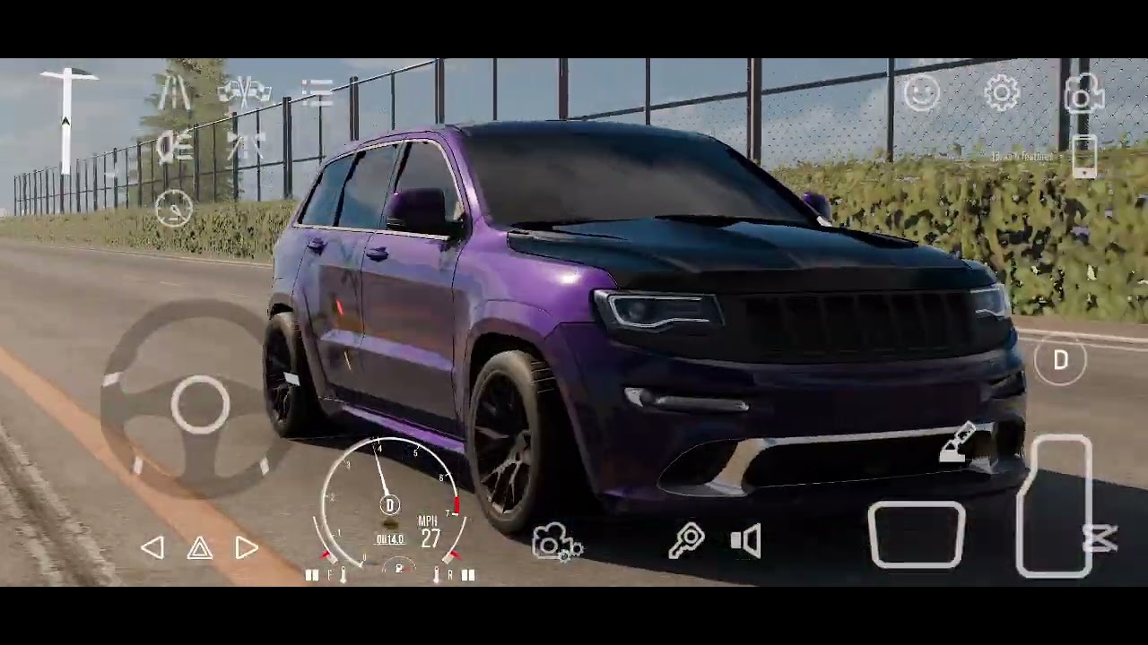 Driving srtlen's trackhawk in car parking multiplayer 2