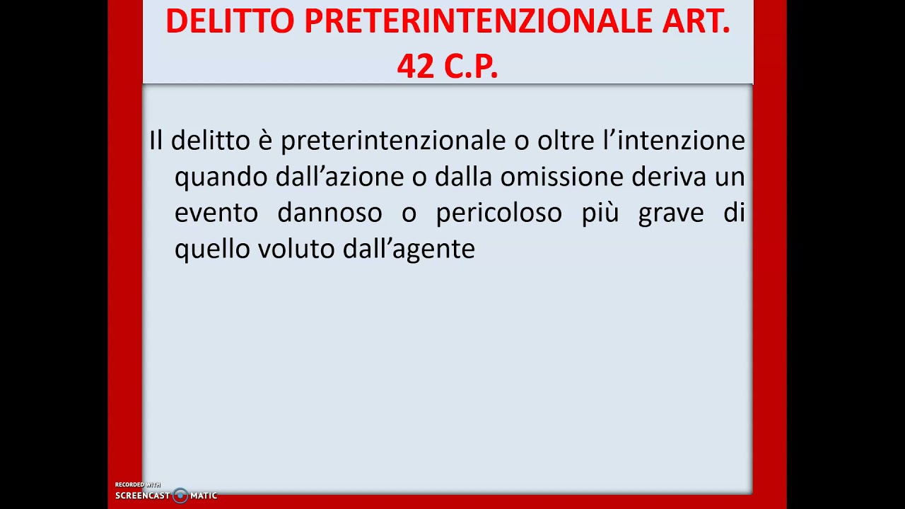 DOLO, COLPA, DELITTO PRETERINTENZIONALE E LEGITTIMA DIFESA