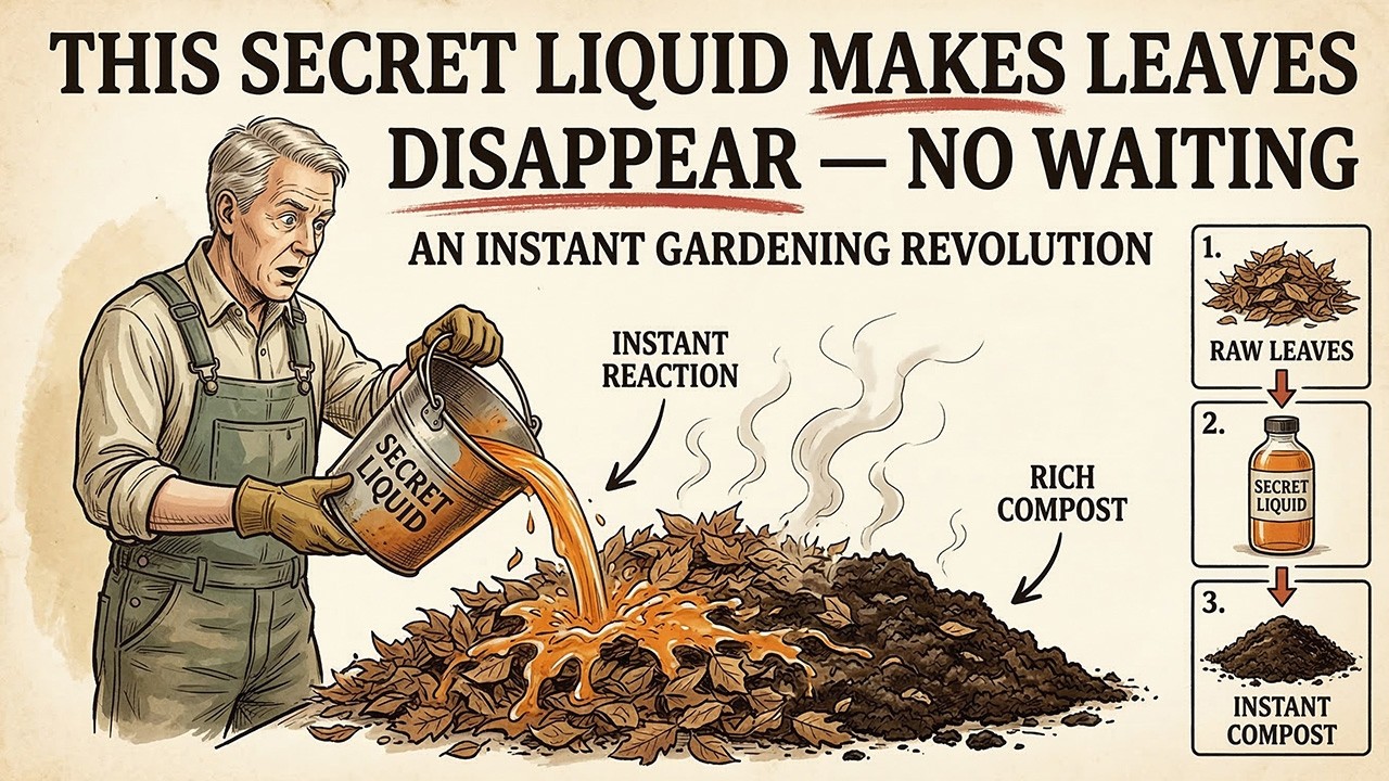 This Secret Liquid Makes Leaves Disappear in Days | Fast Compost Hack