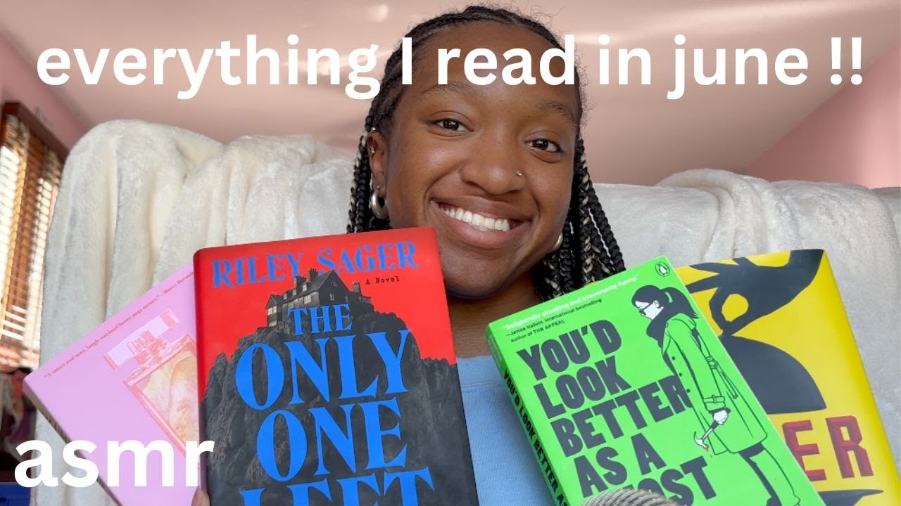 asmr all the books i read in June !! monthly reading wrap up (dnf's, reading slump) | rae-smr