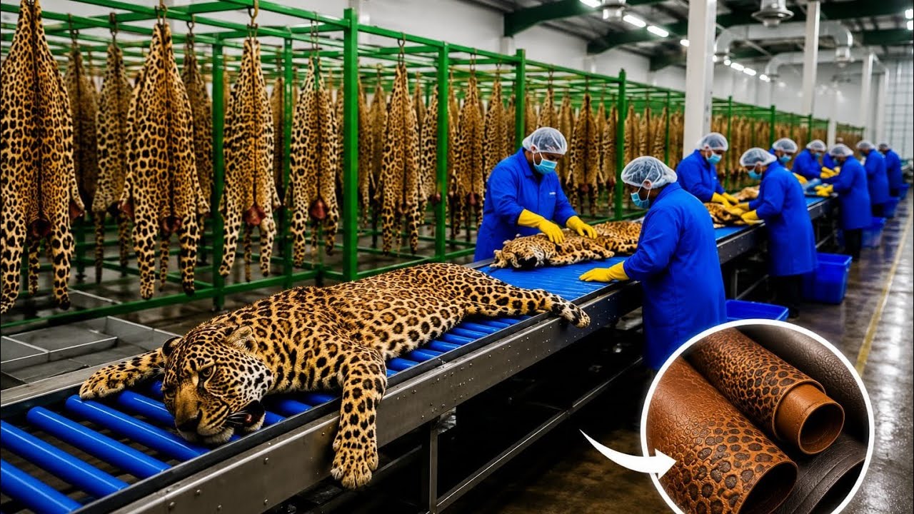 Inside the Leopard-Pattern Leather Factory | How Luxury Embossed Leather Products Are Made