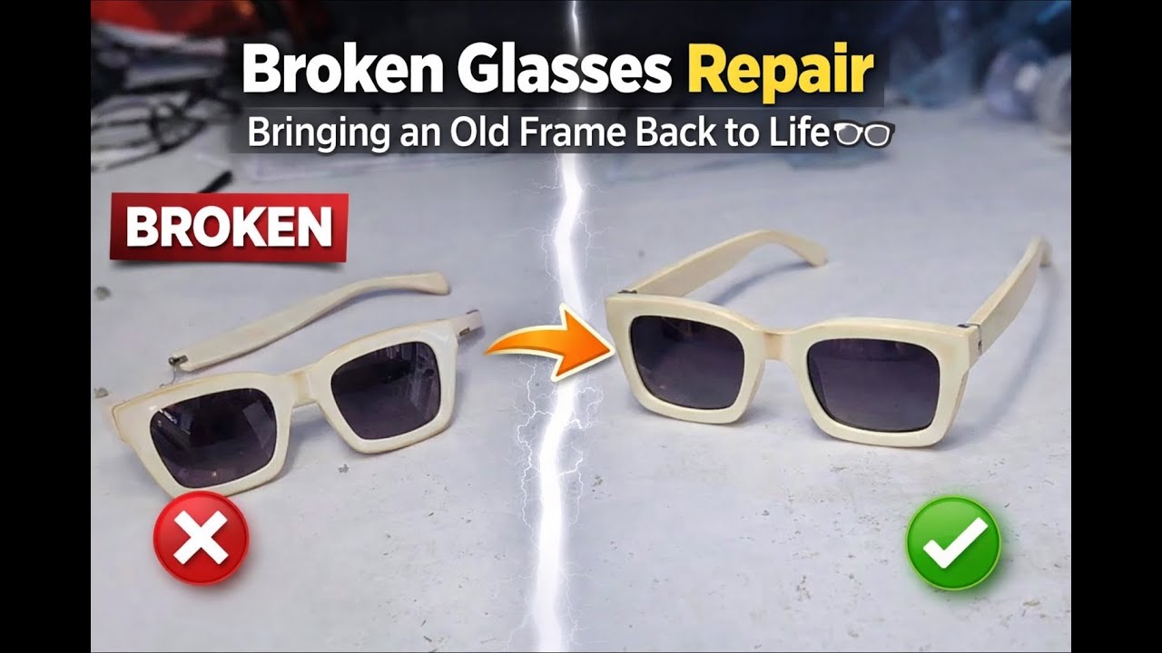 Broken Glasses Repair | Bringing an Old Frame Back to Life | no talking | On pov