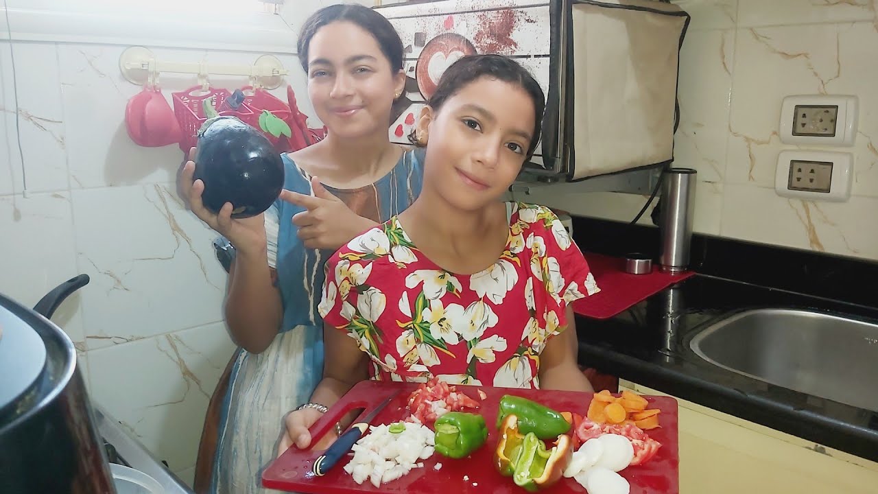 قلبو المطبخ وعملو احلى مقلوبة 🥗 احلى اكلة مع جودى وجيداء 🥰