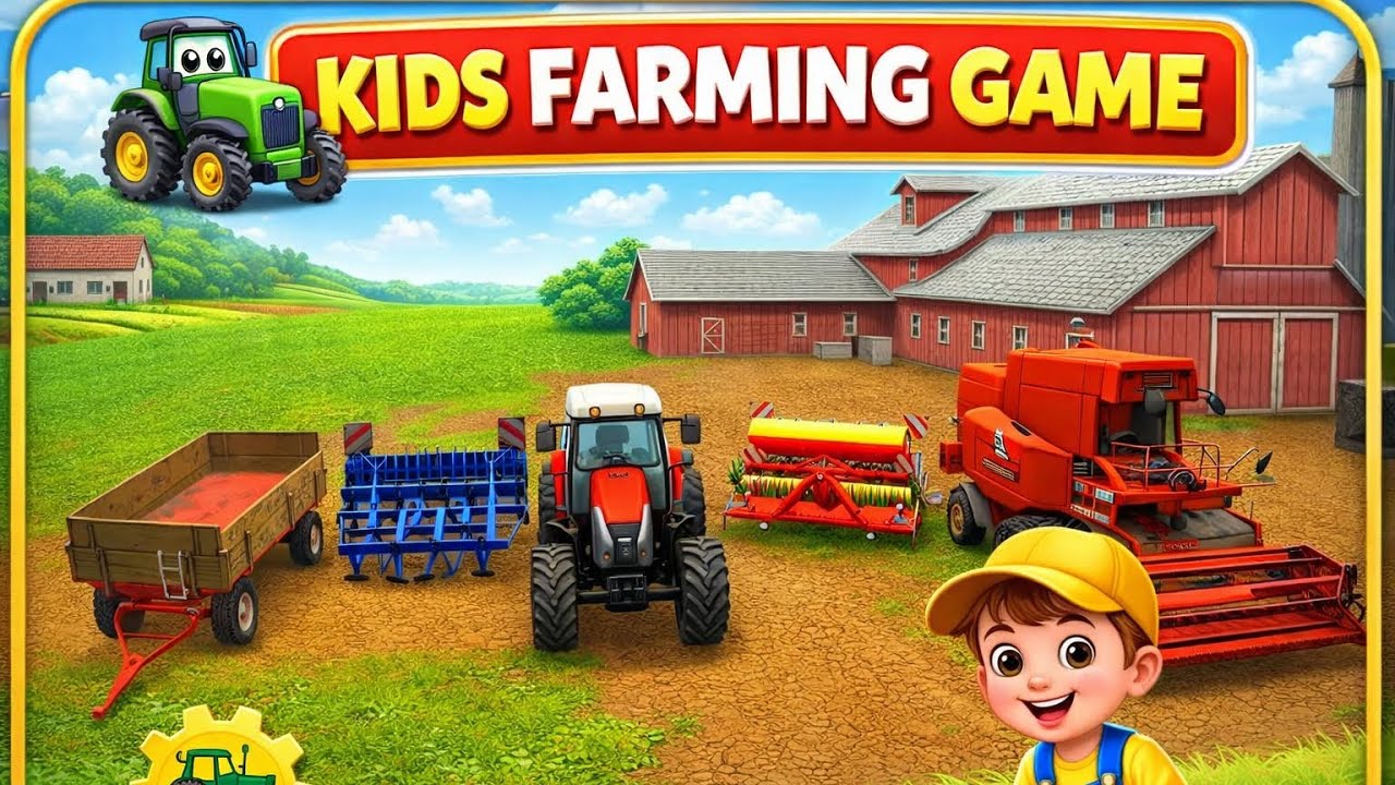 “Amazing Farming Machines for Kids 🚜🌾 | Tractor Fun!”