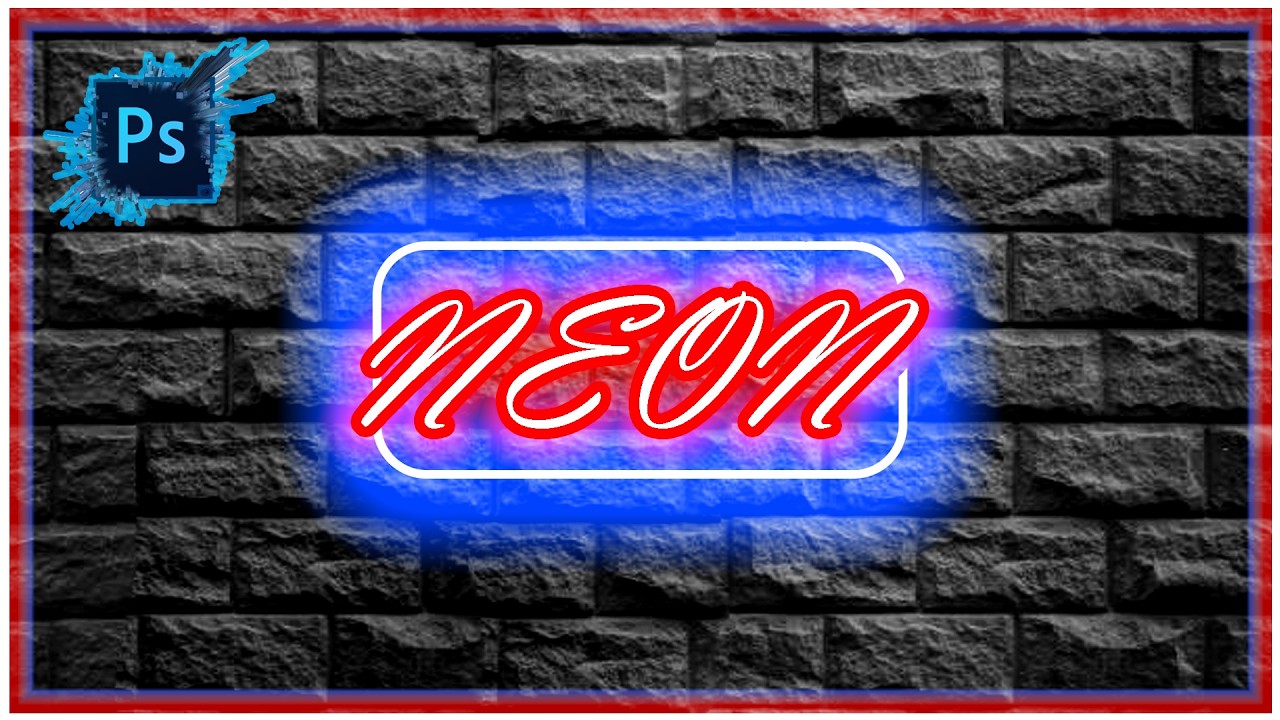 neon light effect tutorial in photoshop // for beginner