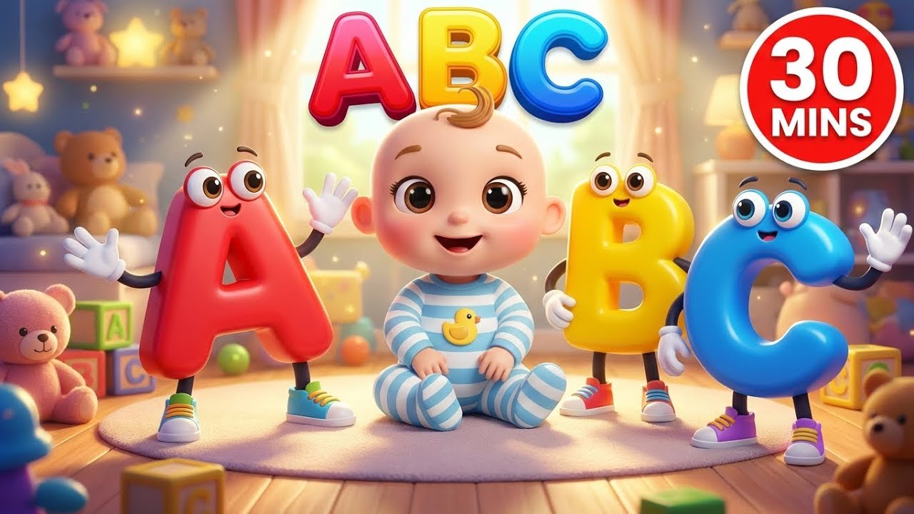 ABC Song 30 Minutes | A to Z Alphabet Learning for Kids & Toddlers | Preschool ABC Video