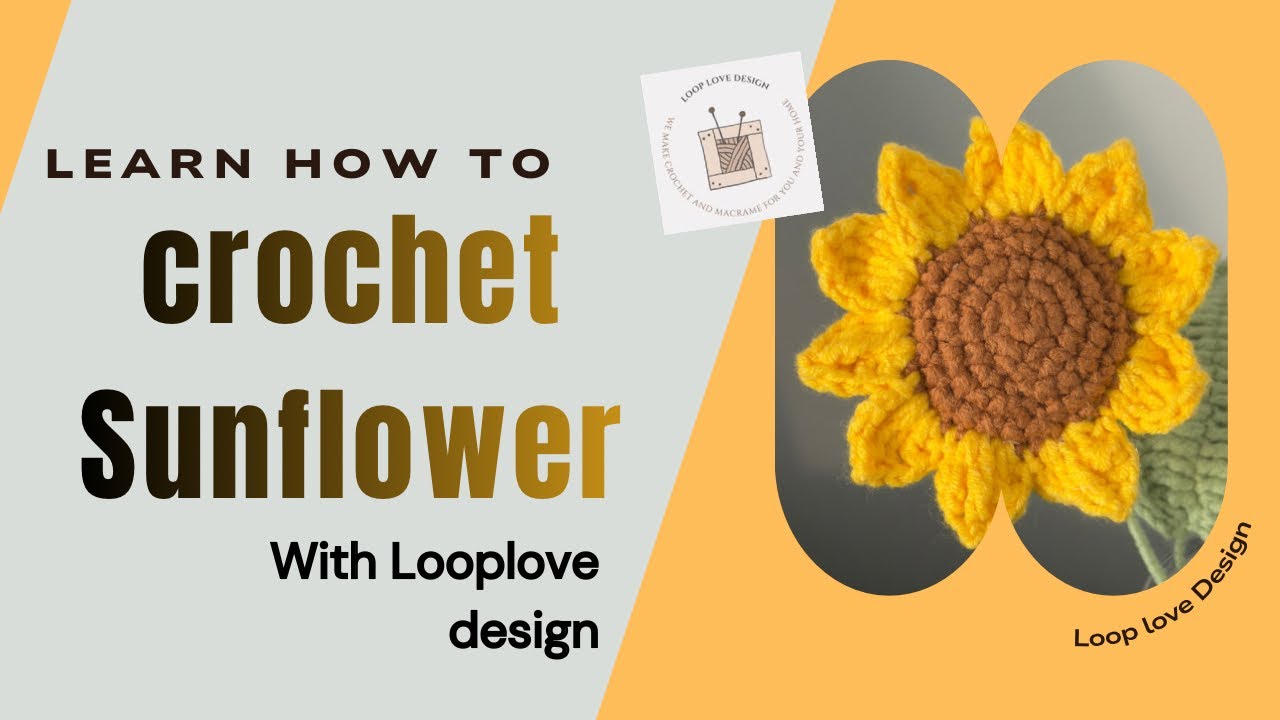 Easy 3D crochet Sunflower 🌻 perfect flower in Minutes (written pattern)