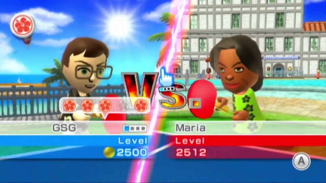 Wii Sports Resort : Table tennis fun - level 2500+ some epic rallies - part 2
