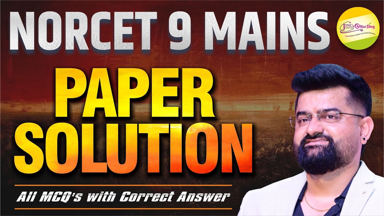 NORCET 9 MAINS  PAPER SOLUTION  Akki Sir के साथ