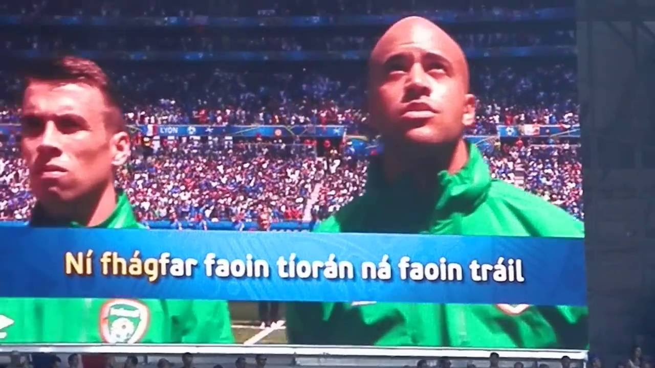 Irish National Anthem- Fan View-  Ireland V France- Euro 2016