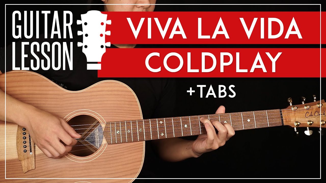 Viva La Vida Guitar Tutorial 🎸 Coldplay Guitar Lesson |Easy + Live Version Chords + TAB|