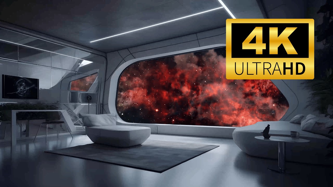 Future Living Among The Stars - 4K Sci-Fi Live Wallpaper (Relaxing Space View)
