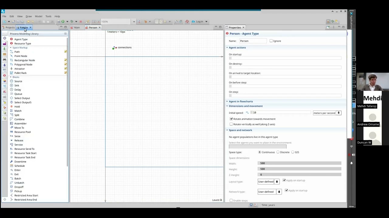 CMPT498/898/FA: Static Heterogeneity in a 1st AnyLogic ABM;custom distributions,functions,parameters