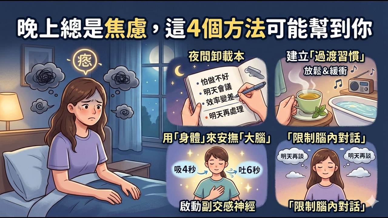晚上總是焦慮，這4個方法可能幫到你 | 智慧果實