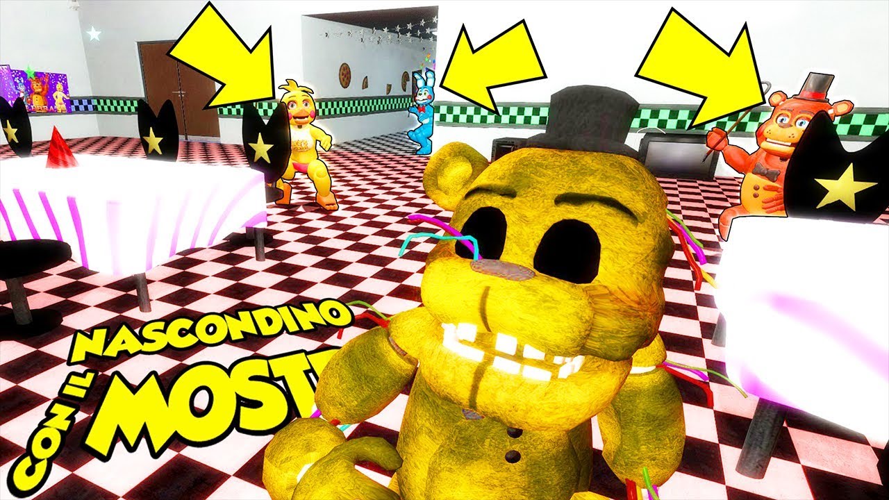 FUGA dalla PIZZERIA DI FREDDY! - Gmod NASCONDINO con i MOSTRI