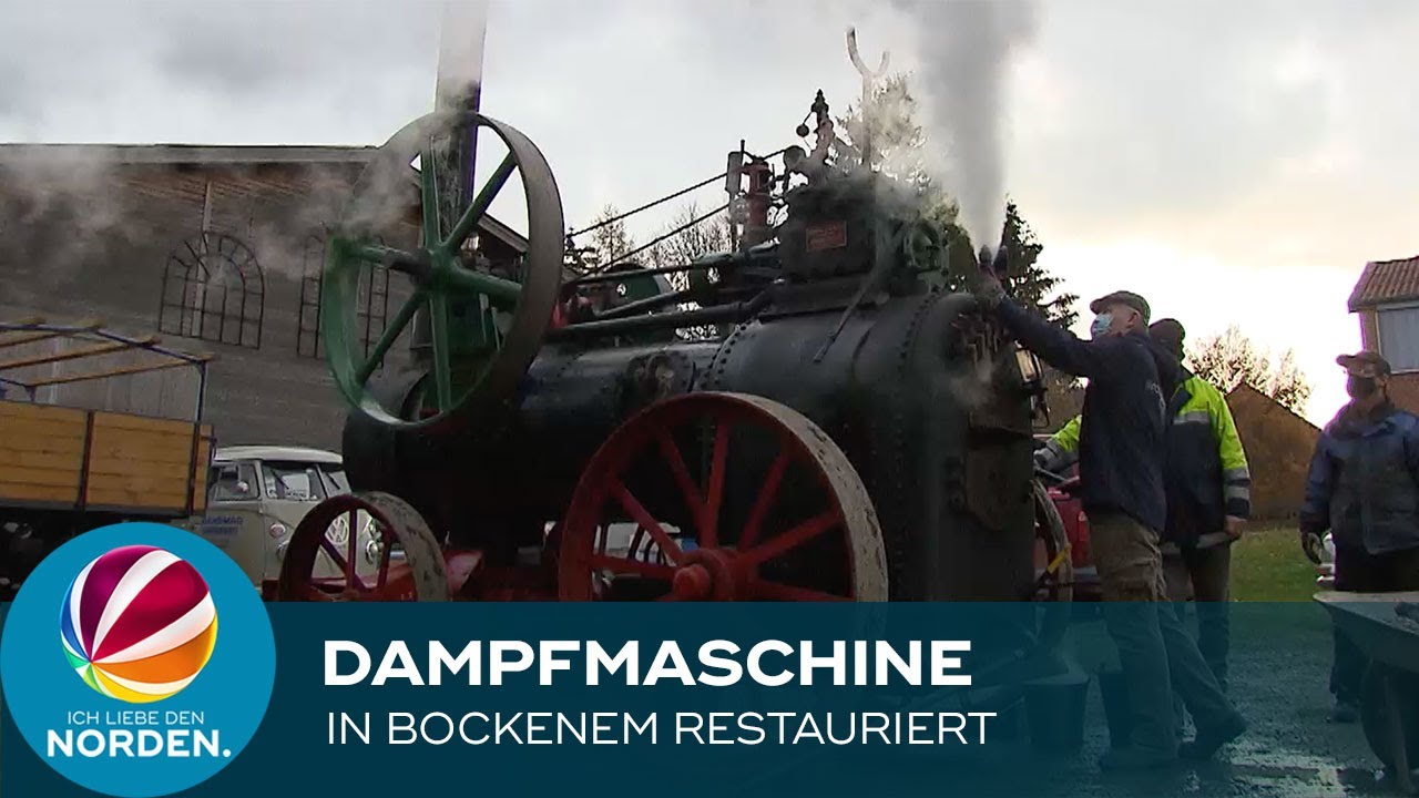 Fast 100 Jahre alte Dampfmaschine in Bockenem restauriert