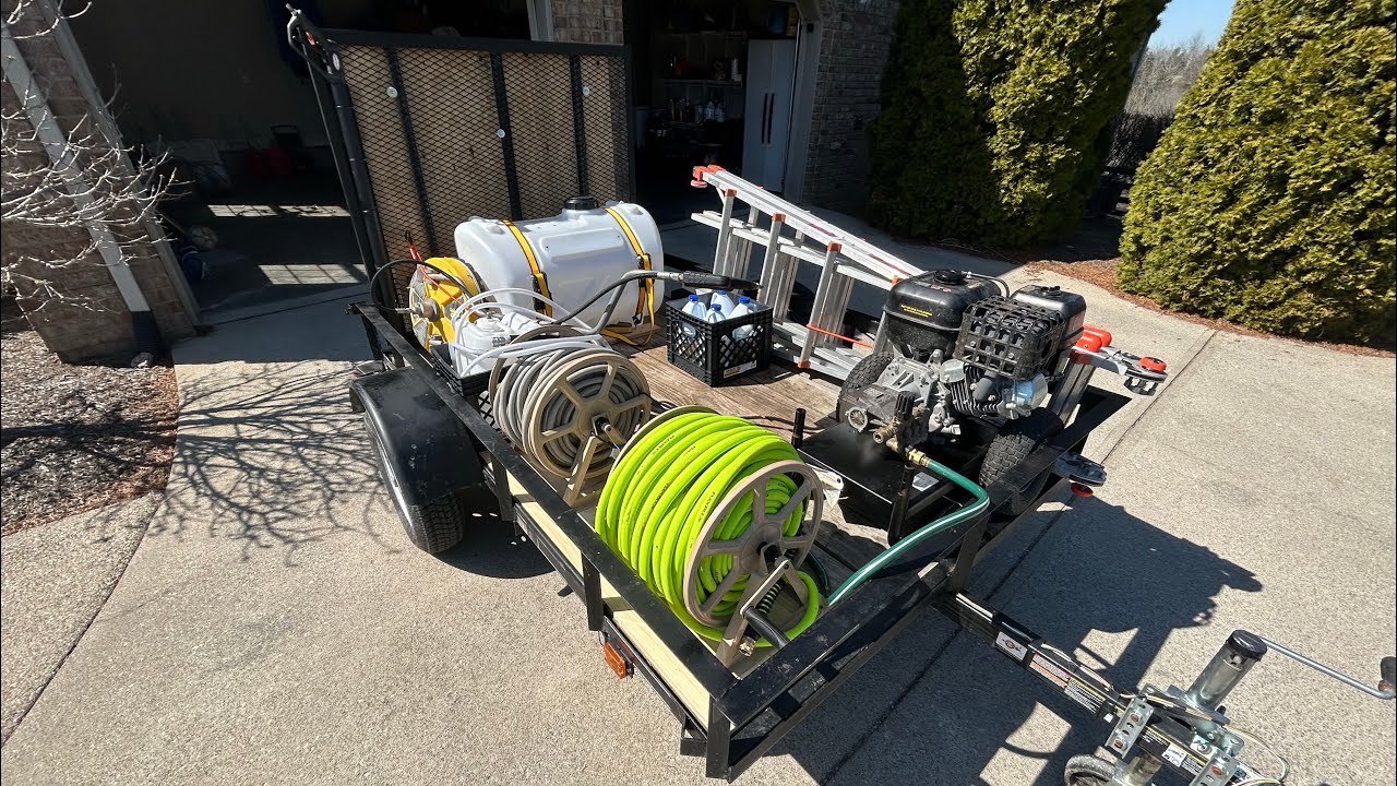 Pressure Washing 5x8 Trailer Build (Budget Build)