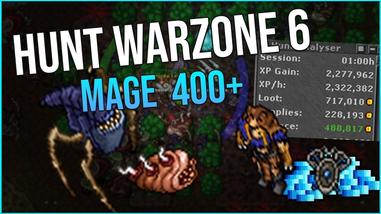 Warzone 6 - Hunt Mage 400 Solo Tibia