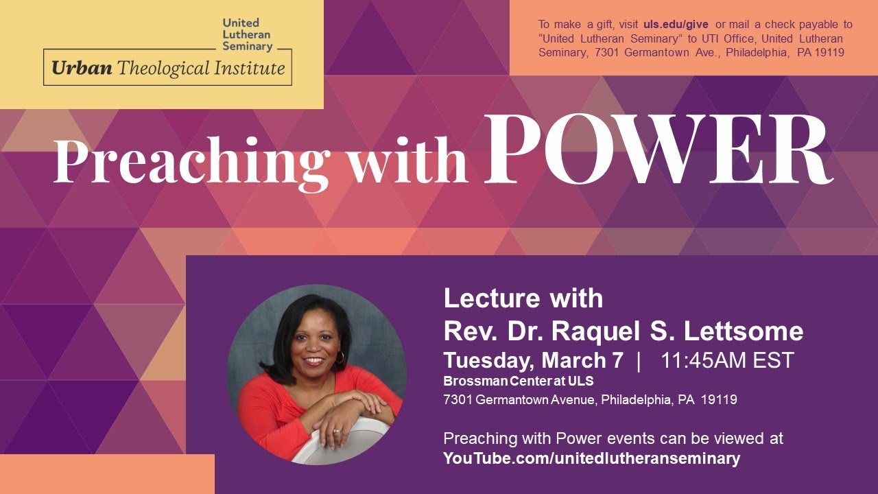 PWP 2023 Lecture with Rev. Dr. Raquel S. Lettsome