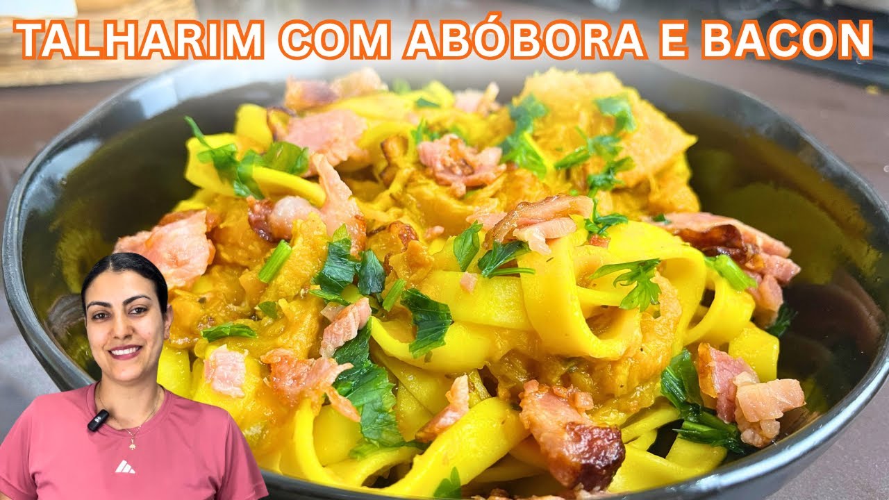 TALHARIM COM ABÓBORA E BACON 