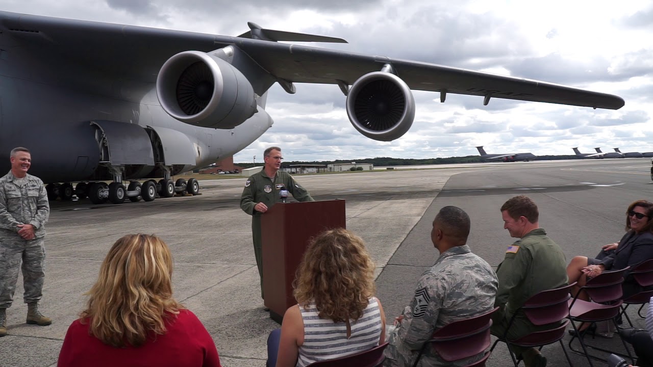 Final updated C-5M lands at Westover/USAF for ceremony