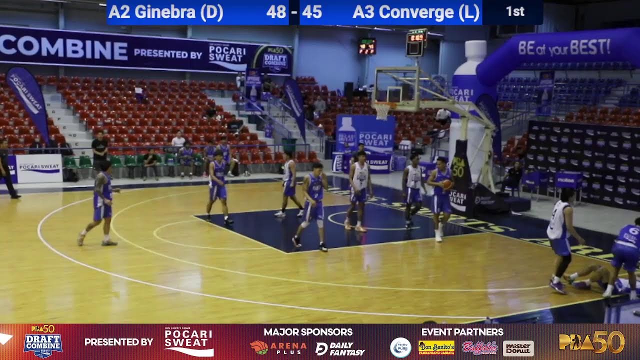 🏀 PBA Season 50 Draft Combine Day 2 Scrimmages: A2 Ginebra (dark) vs. A3 Converge (light)
