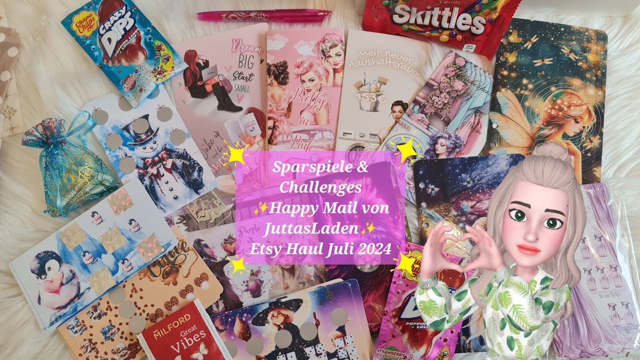 ✨️🌈Sparspiele & Challenges | Happy Mail von @JuttasLaden | XL Etsy Haul Teil 11 | Juli 2024 | Budget