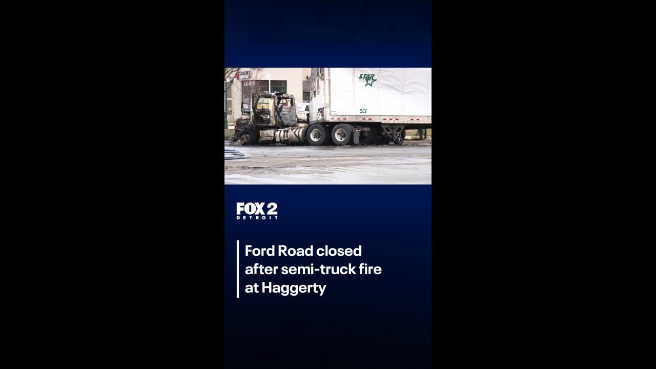 Semi-truck crash shuts down travel in Canton Township