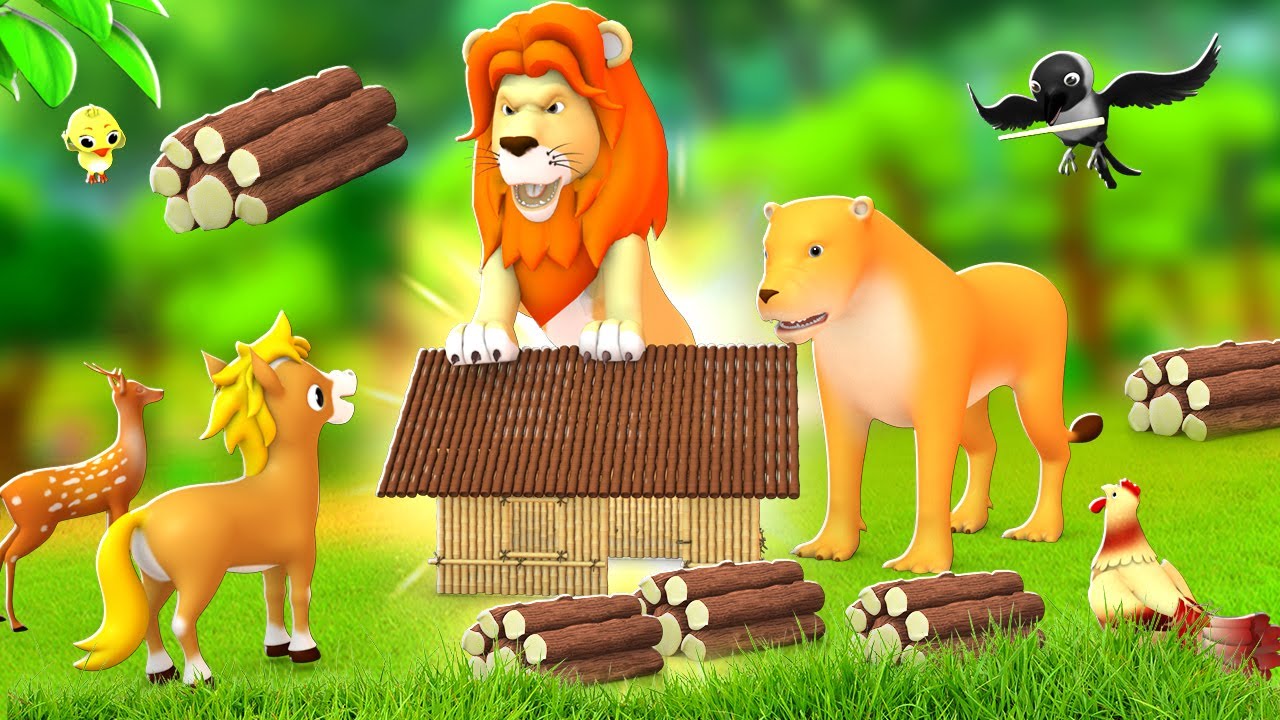 சிங்கத்தின் மர வீடு தமிழ் கதை - Lion's Wooden House Story | Tamil Moral Stories | JOJO TV Tamil