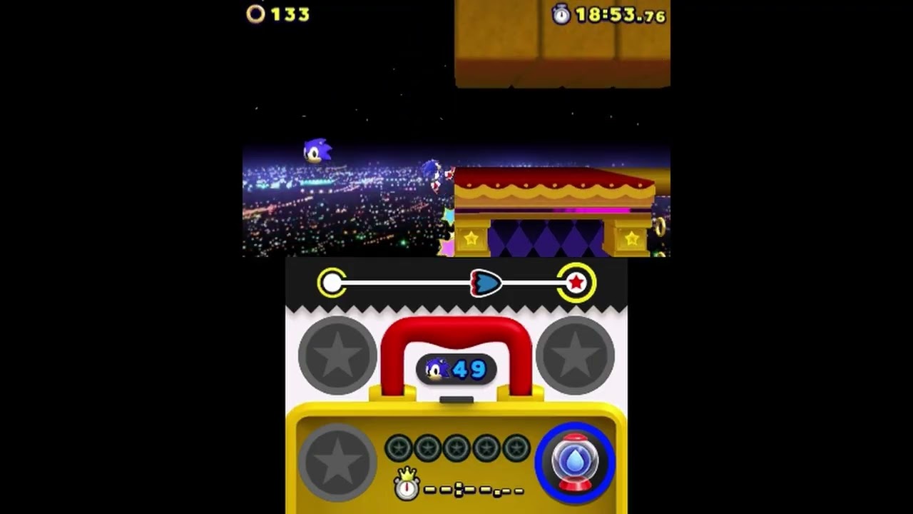 Sonic Lost World 3DS - Sky Road 1 Speedrun Demonstration