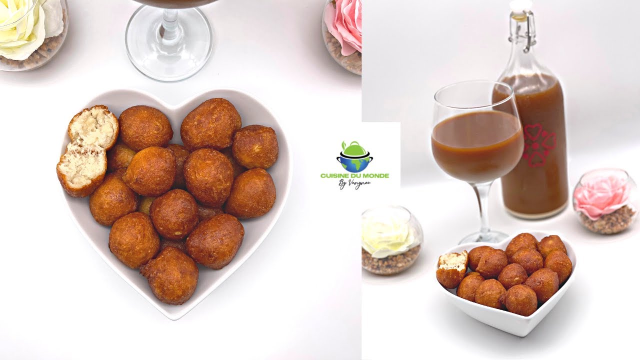 Beignets Farine Sucré/Jus de gingembre.Puff-Puff(African doughnuts)/Ginger Juice. Recette détaillée.