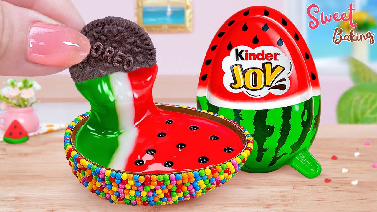 ️🍉Watermelon Kinder Cake Decorating Ideas🍉Loving Miniature Watermelon Kinder Joy With Oreo Recipes🍉