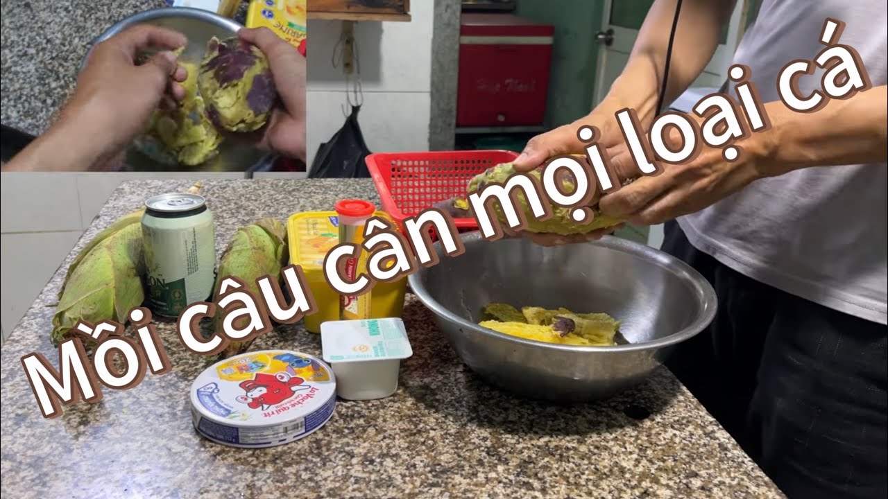 Cách làm khoai lang Ủ chua,thơm//Mồi câu Tổng Hợp,Chép,trôi,trắm,mè,phi hiệu quả nhất.