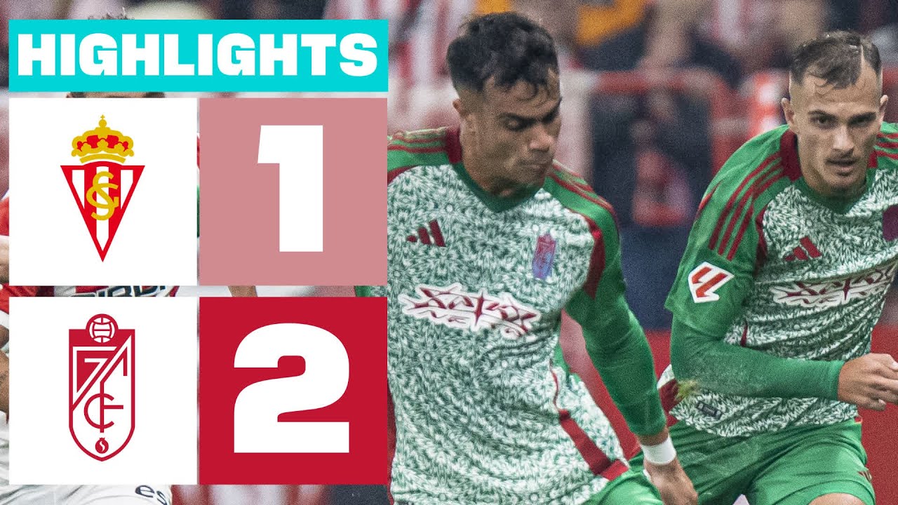 REAL SPORTING 1 - 2 GRANADA CF I RESUMEN LALIGA HYPERMOTION