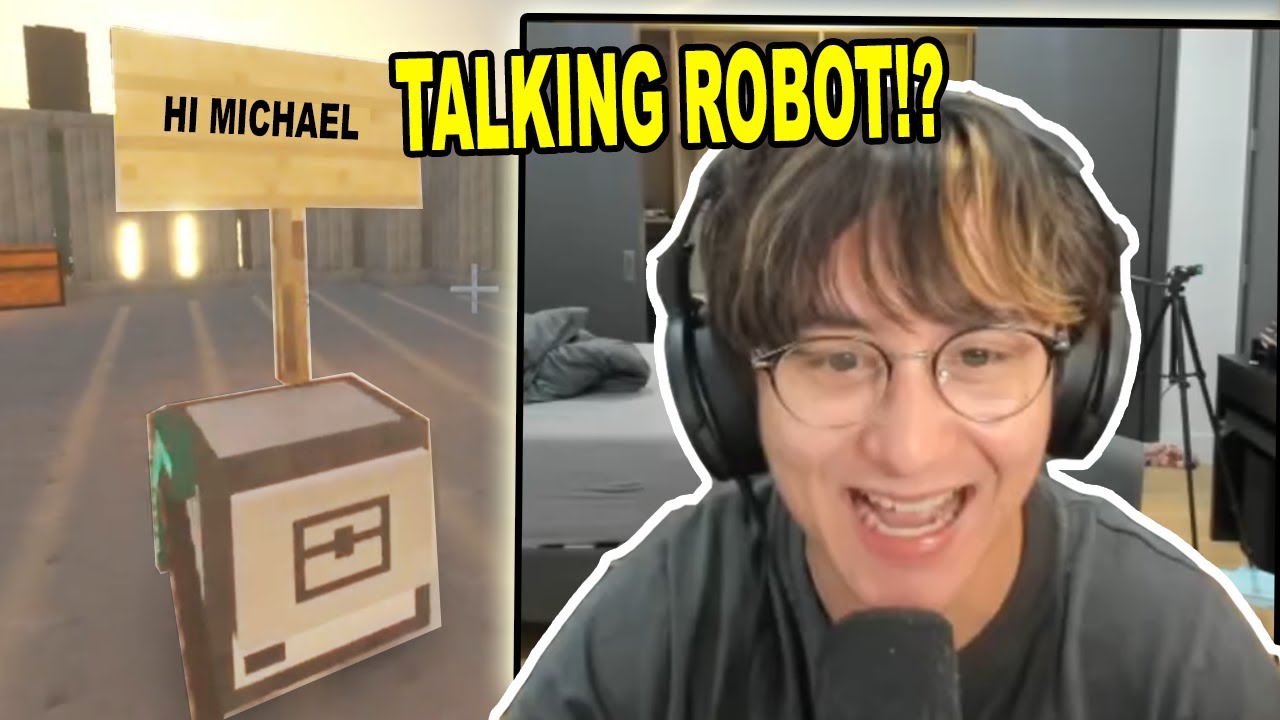Michael Reeves *REACTS* To Ludwig OTTOMATED *TALKING ROBOT*