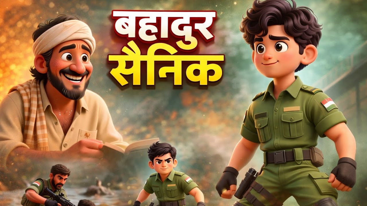 A brave soildier, story of a army's lovers हिंदी मजेदार कहानियां,kids story,moral stories 