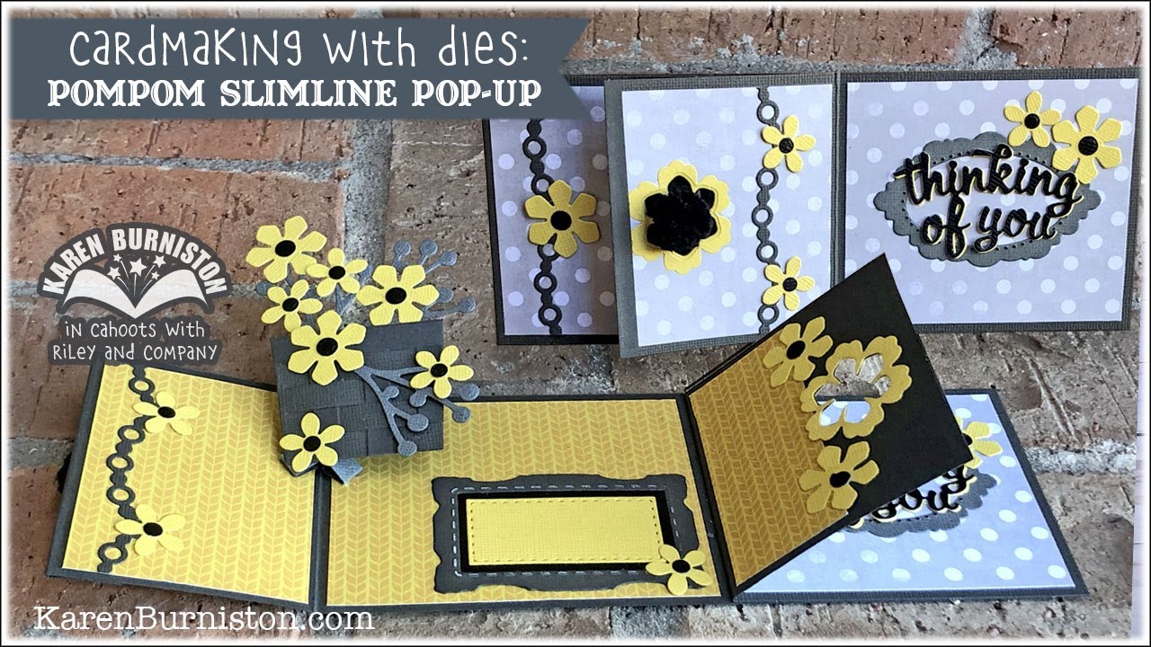 Cardmaking with Dies: Pompom Slimline Pop-up
